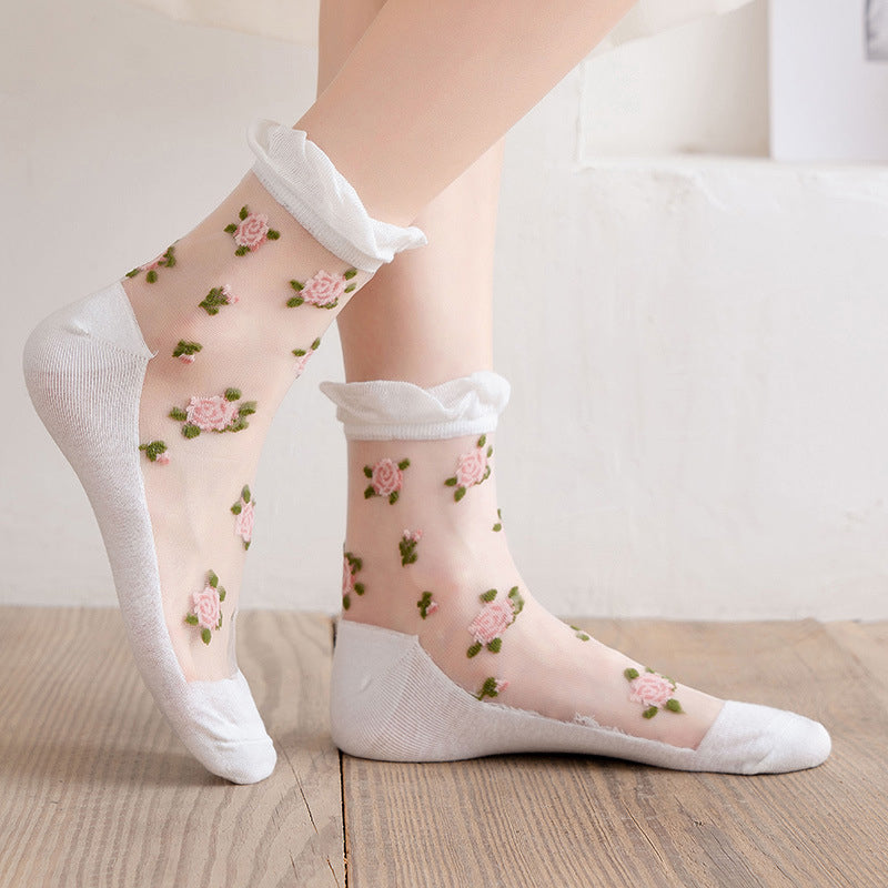 Calcetines Florales Transpirables