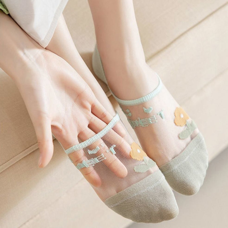 Calcetines Floreados Transpirables