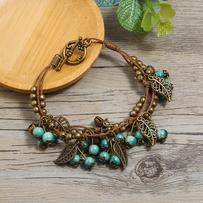 Pulsera Vintage Étnica Cereza
