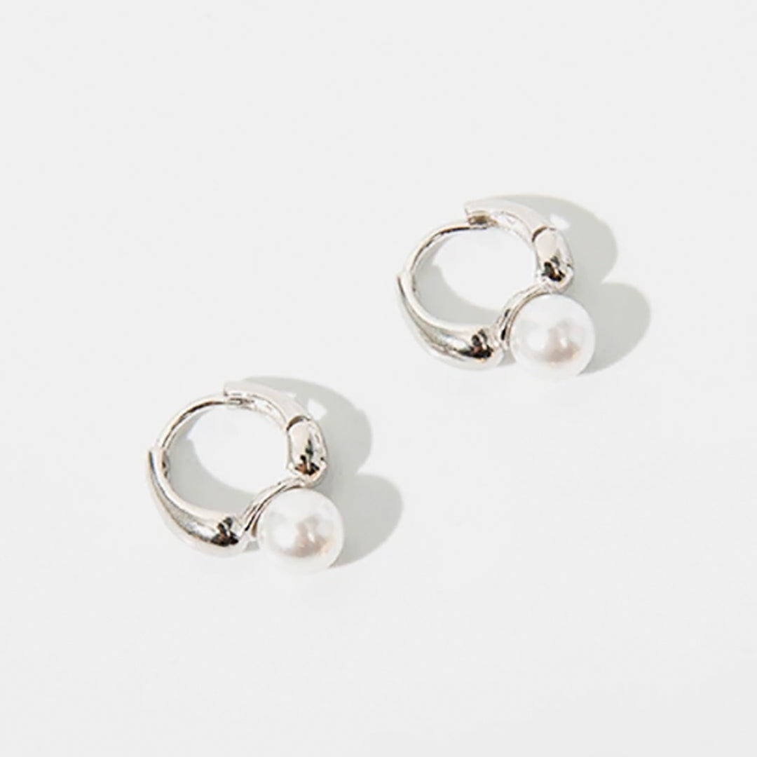 Aro Argolla con Perla colgante