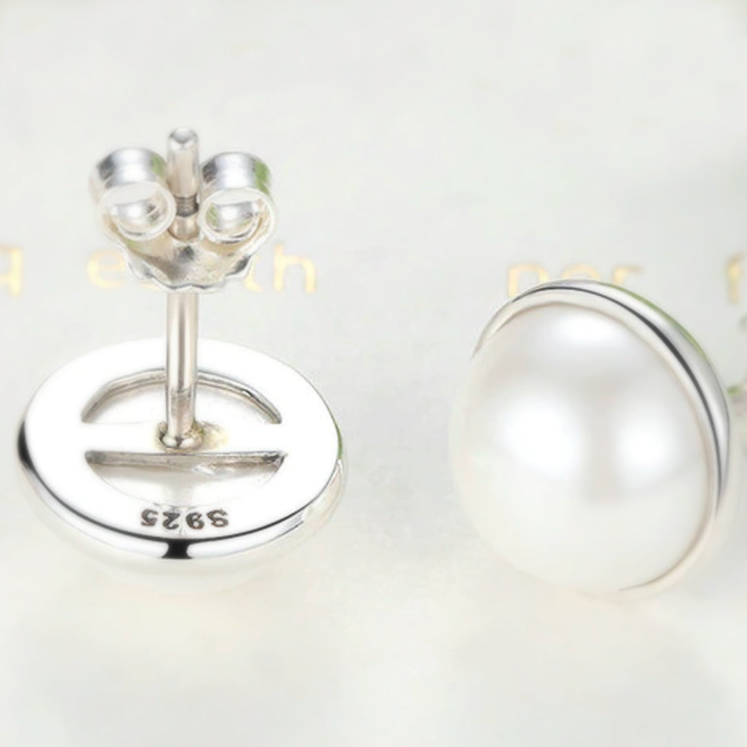 Aro de broche tipo botón con Perlitas