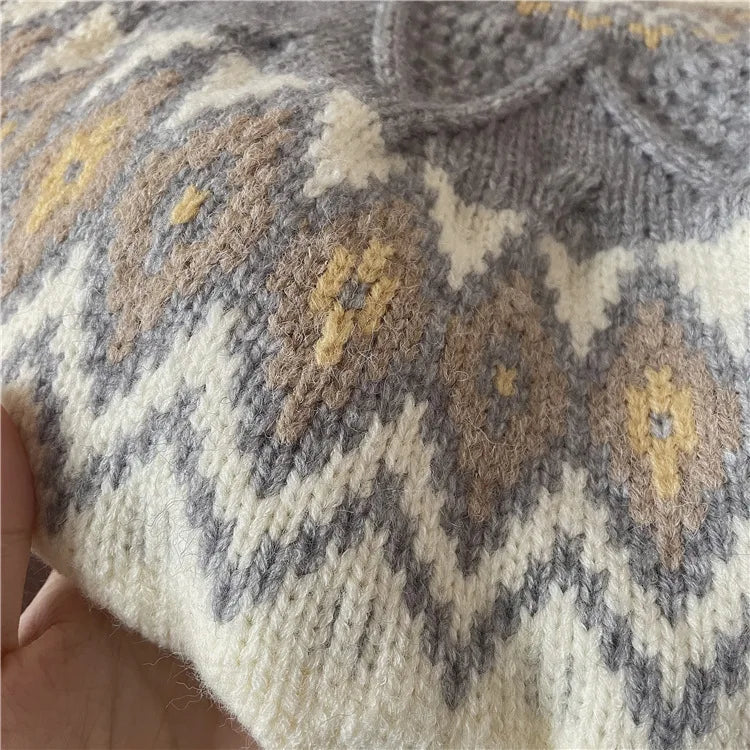 Sweater de punto artesanal Risa