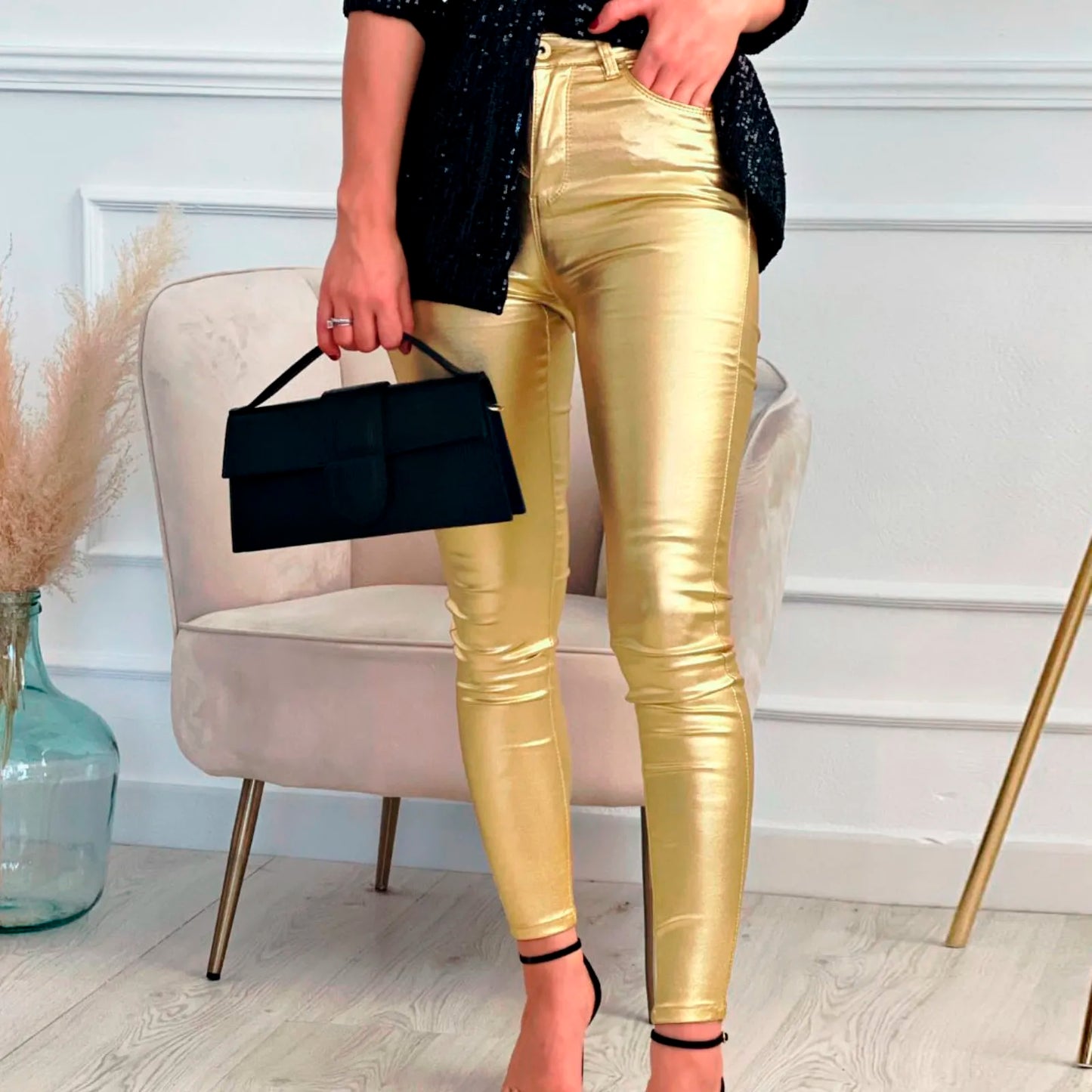 Pantalon platinado casual look