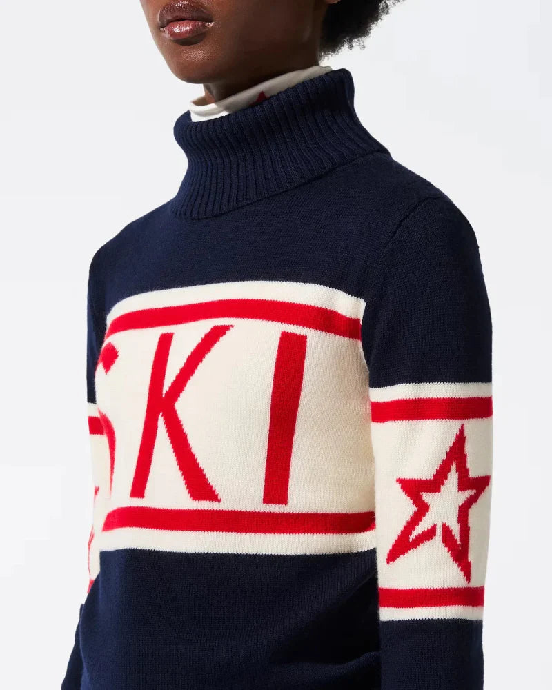 Sweater cuello alto sky