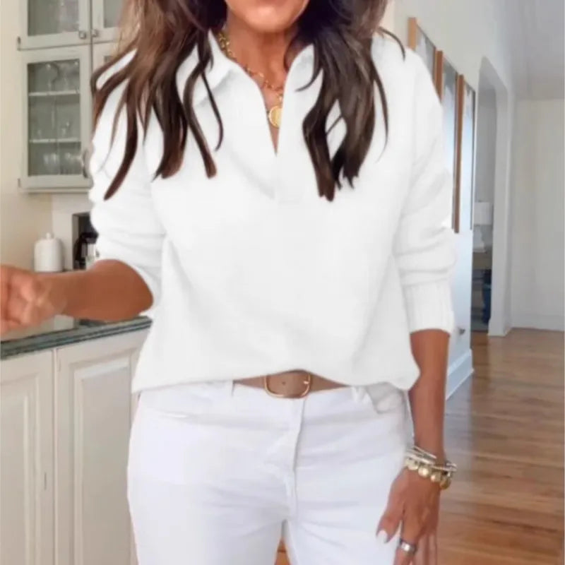 Sweater casual cuello en V monaco