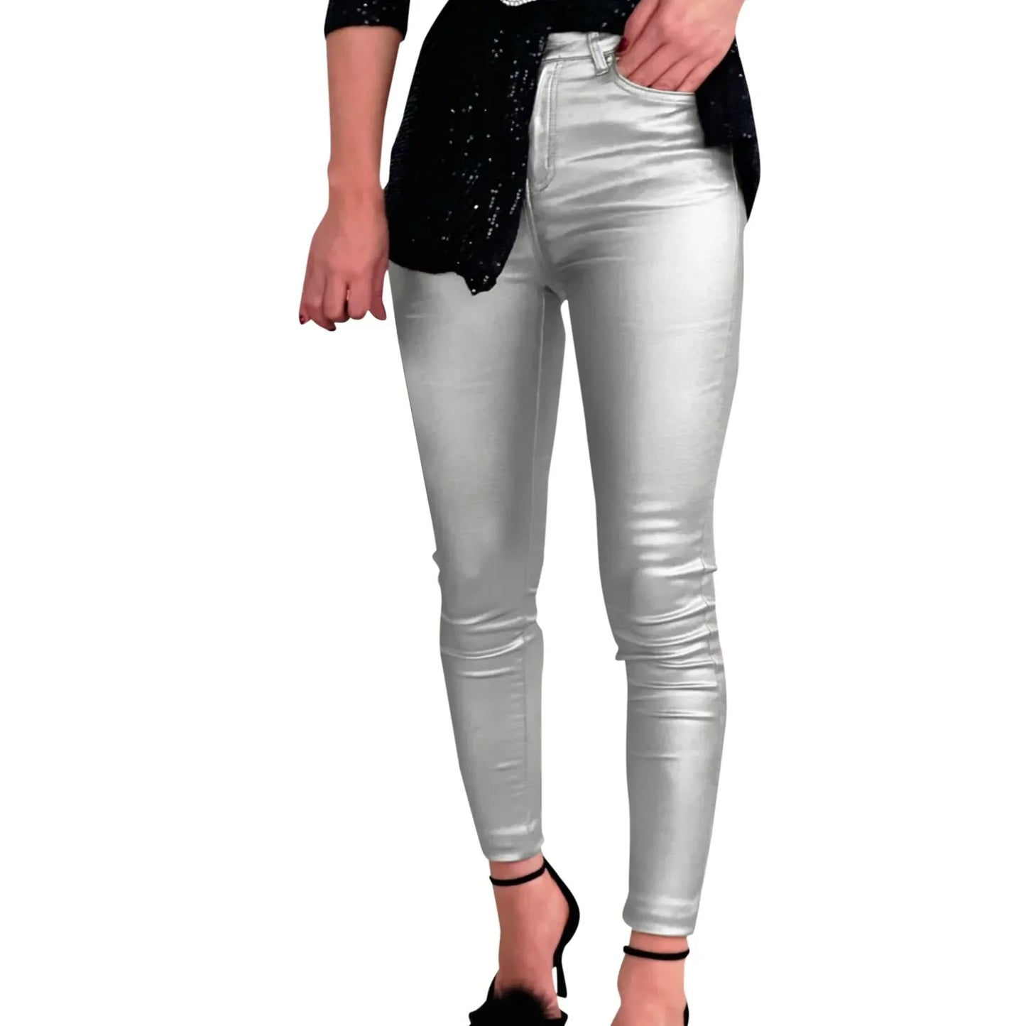 Pantalon platinado casual look