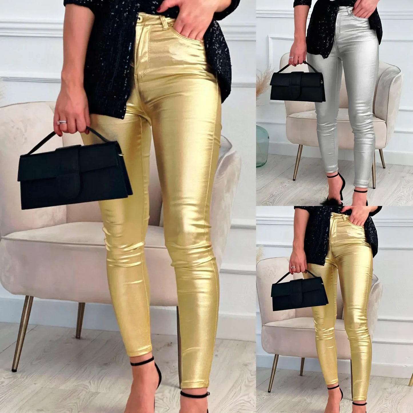 Pantalon platinado casual look