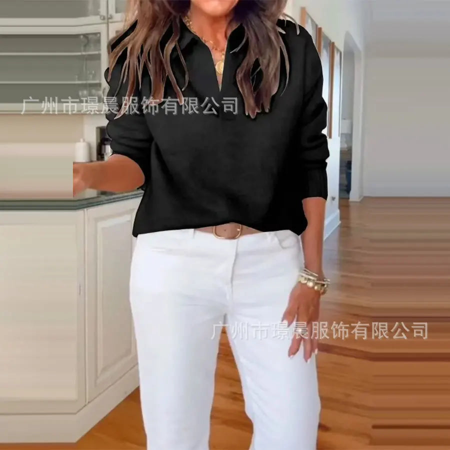 Sweater casual cuello en V monaco