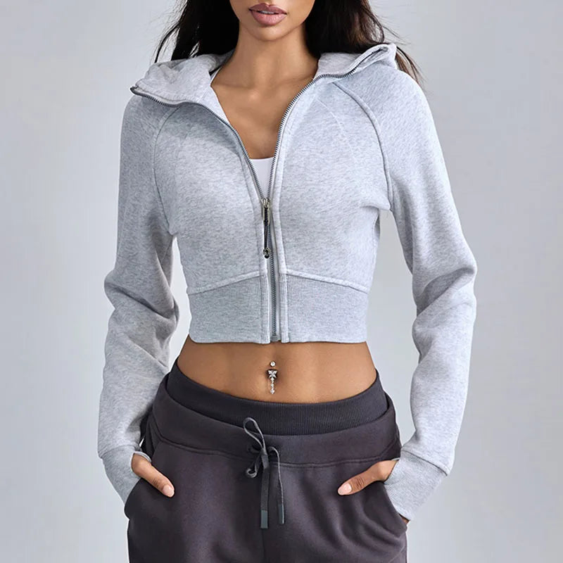 Hoodie corto mujer