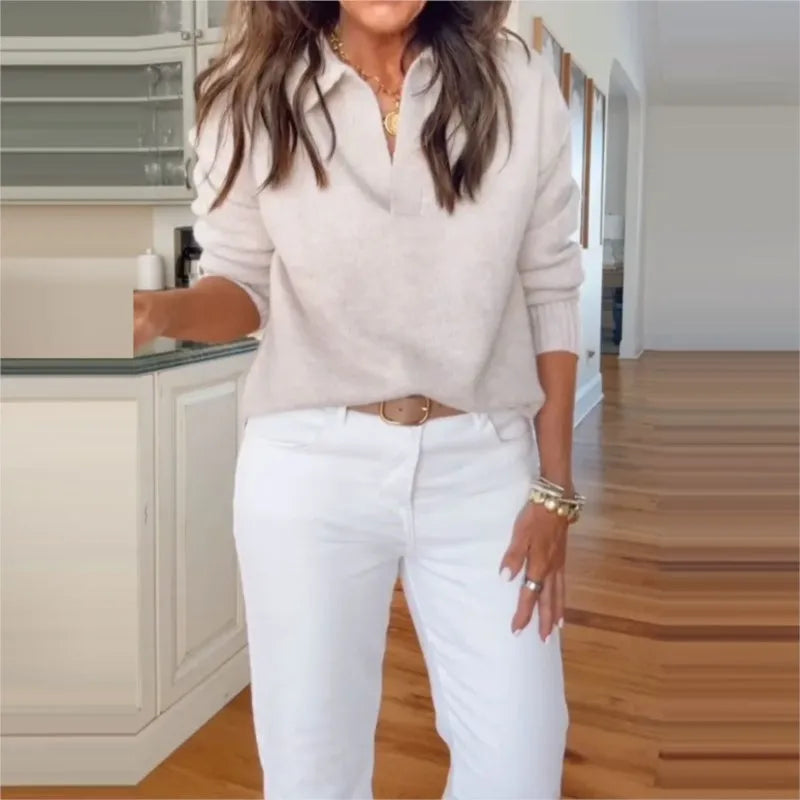 Sweater casual cuello en V monaco