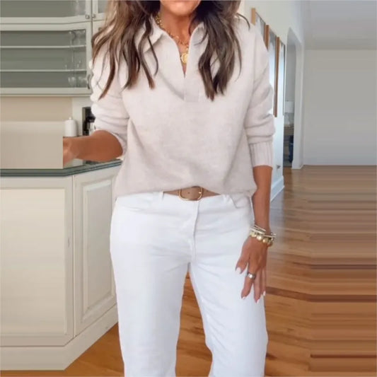 Sweater casual cuello en V monaco