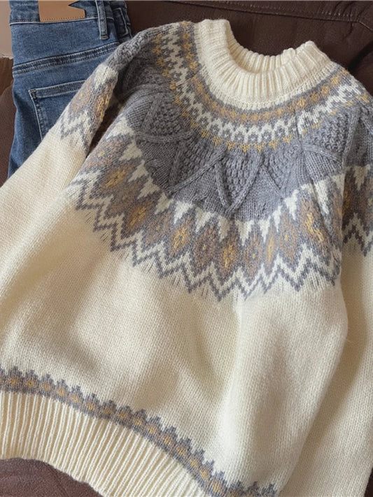 Sweater de punto artesanal Risa