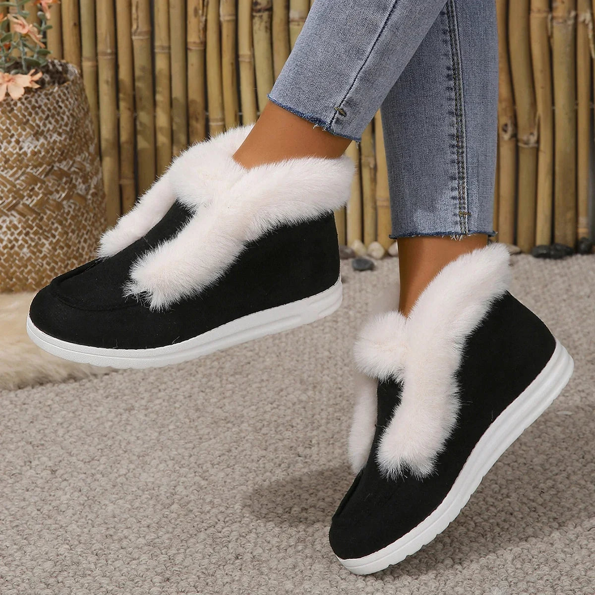 Bota de felpa casual plush