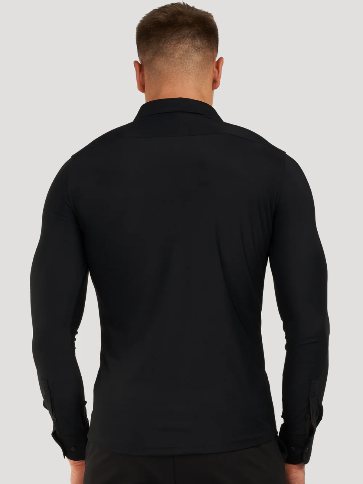 Camisa clasica elastica celeste
