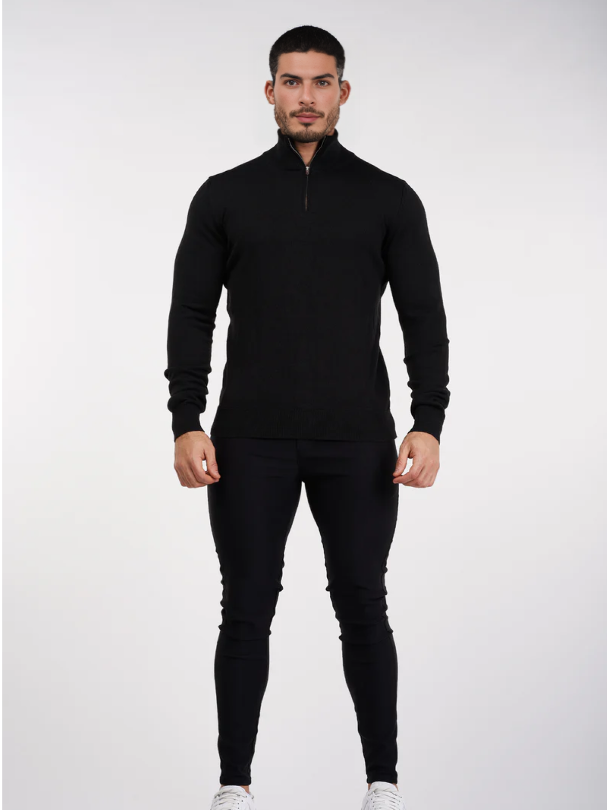 Sweater con medio cierre