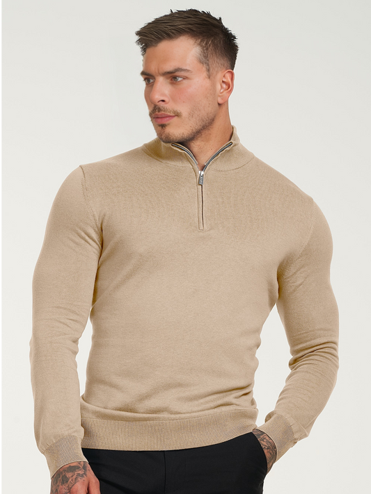 Sweater con medio cierre