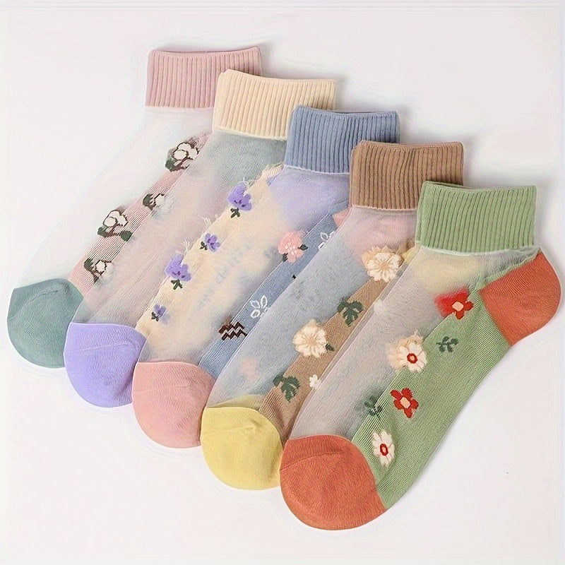 Medias Florales Transpirables