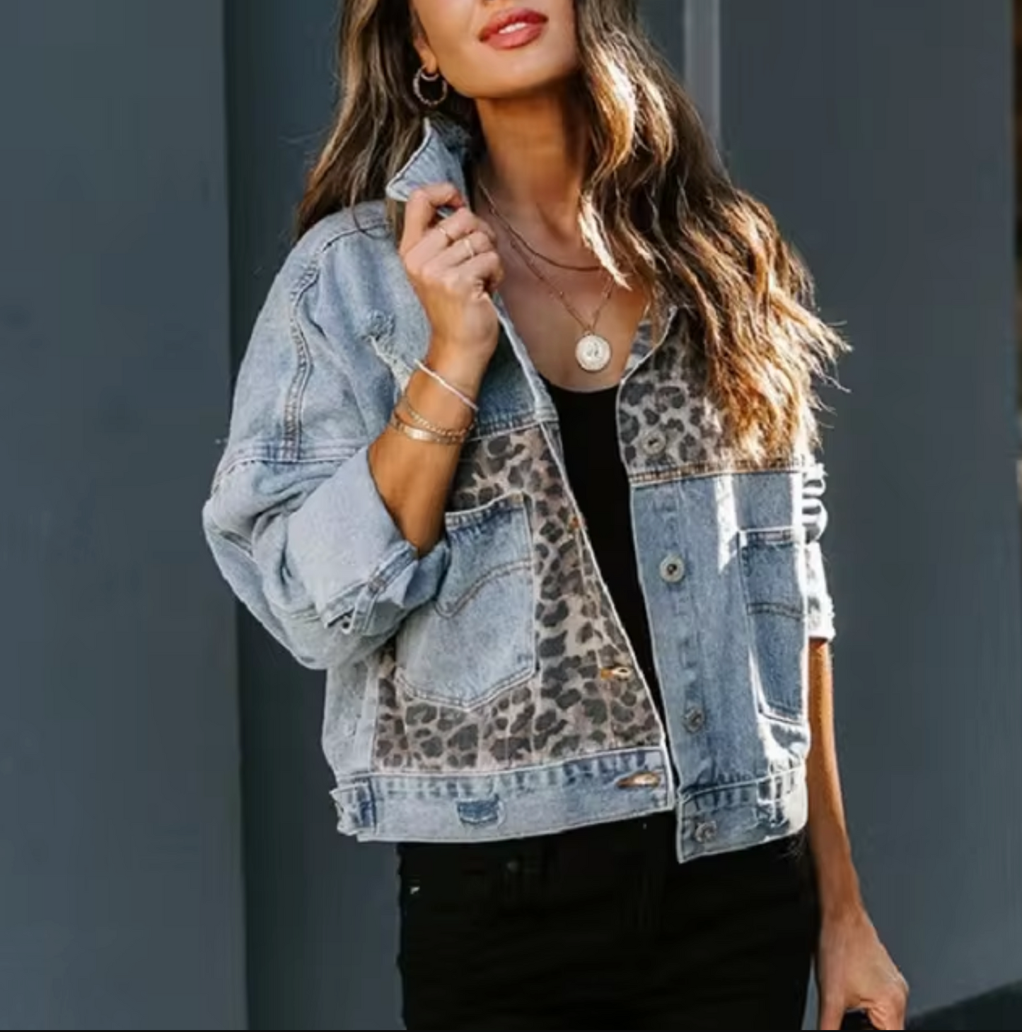 Chaqueta vaquera print