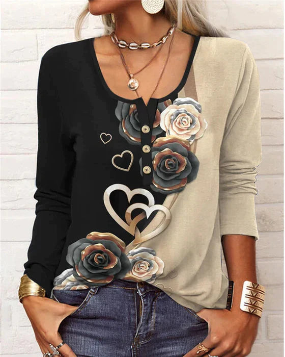 Blusa Estampada Floral Mary Heart