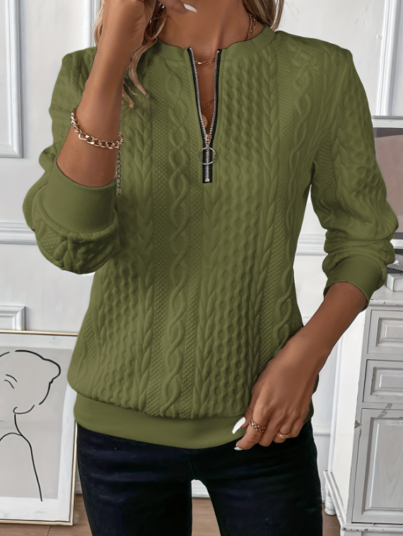 Sweater elegante con cierre Melanie