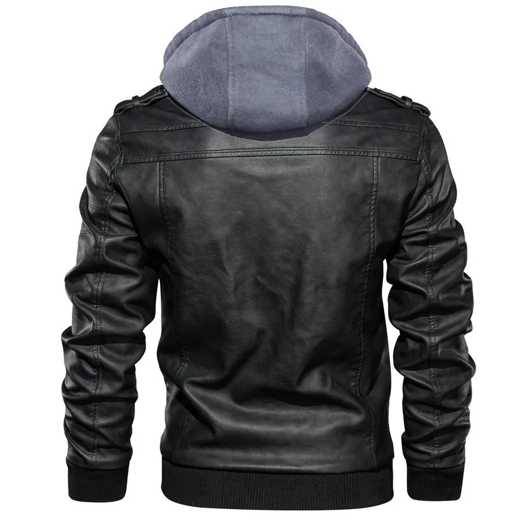 Chaqueta motoquera con capucha Ring