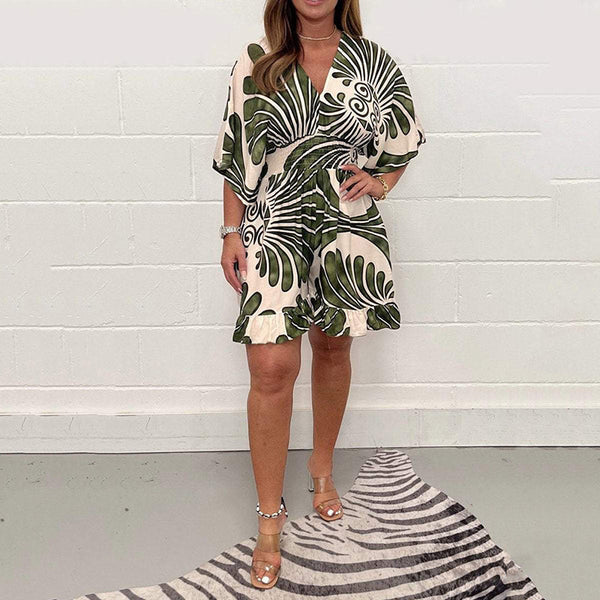 Vestido Floral Cuello en V Astrid